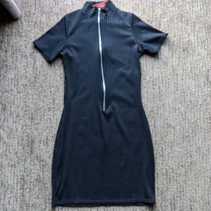 Black zipper dress